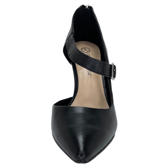 NWT Bella Vita Dawson Nordstrom Black Leather Ankle Strap High Heels Pumps 5.5 - Picture 5 of 8